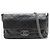 Chanel Borsa a spalla in pelle di agnello matelassé nera 2012 con catena Nero