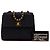 Chanel Schwarze Mini Quadrat Diagonal Gequiltete Satin Einzelflap - Ansicht 10