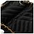 Chanel Schwarze Mini Quadrat Diagonal Gequiltete Satin Einzelflap - Ansicht 8