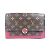 Portafoglio a Catena Flore Monogram Louis Vuitton Marrone Rosa Fuschia