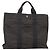 Hermès HERMES Her Line MM Tote Tasche Canvas Grau Silber Auth 132513 Braun