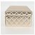 CHANEL Matelassé Schmuckkästchen Schmuckbox Lammleder Gold CC Auth 129974SM Golden - Ansicht 3