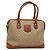Céline CELINE Macadam Canvas Hand Bag PVC Leather Beige Gold Auth 132516 Golden