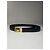 Céline Cintura in pelle nera con logo carrozza vintage Celine Nero