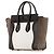 Céline Celine Tote Luggage in Nubuck Tricolore Bianco e Pelle di Vitello - vista 2