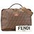 Fendi Braun Zucca beschichtete Canvas Karligraphy Reisetasche - Ansicht 13