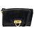 Borsa a Spalla Gancini in Pelle Nera e Oro Salvatore Ferragamo Auth 135489 Nero D'oro