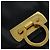 Borsa a Spalla Gancini in Pelle Nera e Oro Salvatore Ferragamo Auth 135489 Nero D'oro - vista 18