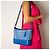 Chanel Bolsa de ombro Gabrielle média em couro de cordeiro matelassé tweed azul - vista 3