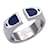 Ring Anello da uomo Hermès Etrier Blu Acciaio