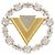 Spilla V di Louis Vuitton M02263 Argento D'oro