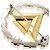 Spilla V di Louis Vuitton M02263 Argento D'oro - vista 6