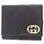 Cartera negra plegable Interlocking G de Gucci Negro