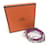 Bracciale Etrier Double Tour in pelle Swift di Hermès Porpora  - vista 8