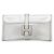 Borsa Clutch Hermès Jige Elan in Capra Mysore Argento