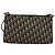 Borsa a Spalla in Tela Trotter Christian Dior Blu Navy Oro Auth 132631 D'oro - vista 2