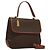 Céline Borsa a mano in tela Macadam CELINE in pelle PVC 2 in 1 marrone oro Auth 132850 D'oro