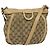 Borsa a Spalla GG Canvas Gucci Beige Oro 203257 Auth 134640 D'oro
