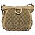 Borsa a Spalla GG Canvas Gucci Beige Oro 203257 Auth 134640 D'oro - vista 13