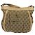 Borsa a Spalla GG Canvas Gucci Beige Oro 203257 Auth 134640 D'oro - vista 2