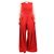 Autre Marque Rote Crepe-weitbeinige Jumpsuit - Größe UK 14