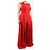 Autre Marque Rote Crepe-weitbeinige Jumpsuit - Größe UK 14 - Ansicht 3