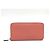 Cartera larga con cremallera redonda Azap de seda Hermès Rosa - vista 2