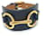Bracelet jonc Horsebit Hermès en cuir Swift Noir  - vue 1