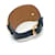 Bracelet jonc Horsebit Hermès en cuir Swift Noir  - vue 2