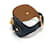 Bracelet jonc Horsebit Hermès en cuir Swift Noir  - vue 3