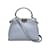 Fendi Peekaboo Mini 2-Way Shoulder Bag Light blue Leather  ref.2404172