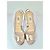 Sandali con zecca Valentino Garavani Rockstud cristallo beige Gold hardware - vista 3