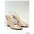 Sandali con zecca Valentino Garavani Rockstud cristallo beige Gold hardware - vista 7