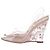 Sandali con zecca Valentino Garavani Rockstud cristallo beige Gold hardware - vista 9