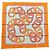Foulard Hermès Circuit 24 in seta arancione 90x90cm