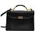 BALLY Bolso de mano de cuero 2 vías Negro Oro Auth sw1155 Dorado - vista 2
