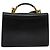 BALLY Bolso de mano de cuero 2 vías Negro Oro Auth sw1155 Dorado - vista 3