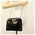 Bolso de Hombro Gancini Chain Salvatore Ferragamo Esmalte Negro Plata Auth 135991 - vista 20