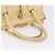 PRADA Borsa a Mano Gamaguchi in Pelle Beige Oro Auth 135924 D'oro - vista 7