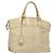 LOUIS VUITTON Bolsa de Mão Suhari Lockit MM Couro Branco M91874 LV Auth sw1347