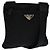 Borsa a Spalla PRADA Nylon Nero Argento Autentica ep9765