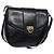 Borsa a Spalla Gancini in Pelle Nera e Oro Auth BA4219 di Salvatore Ferragamo Nero D'oro