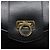 Borsa a Spalla Gancini in Pelle Nera e Oro Auth BA4219 di Salvatore Ferragamo Nero D'oro - vista 14