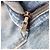 Pantalon en denim en agneau Monogram Louis Vuitton Bleu - vue 3