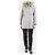 Weekend Max Mara Cappotto di lana grigio con cappuccio - taglia UK 8
