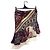Louis Vuitton Patchwork Asymmetrischer Seiden-Rayon-Rock Rot Blau Mehrfarben - Ansicht 2