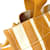 Hermès Borsa Tote Stripes Hermes Cannes PM Bianco Arancione  - vista 6