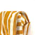 Hermès Borsa Tote Stripes Hermes Cannes PM Bianco Arancione  - vista 8