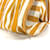 Hermès Borsa Tote Stripes Hermes Cannes PM Bianco Arancione  - vista 9