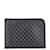 Louis Vuitton Damier Graphite Pochette Jour GM Clutch Bag Black Leather Plastic  ref.2408344